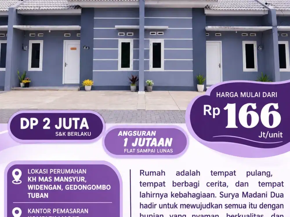 Surya Madani Dua – Hunian Terjangkau untuk Wujudkan Rumah Impian Keluarga.