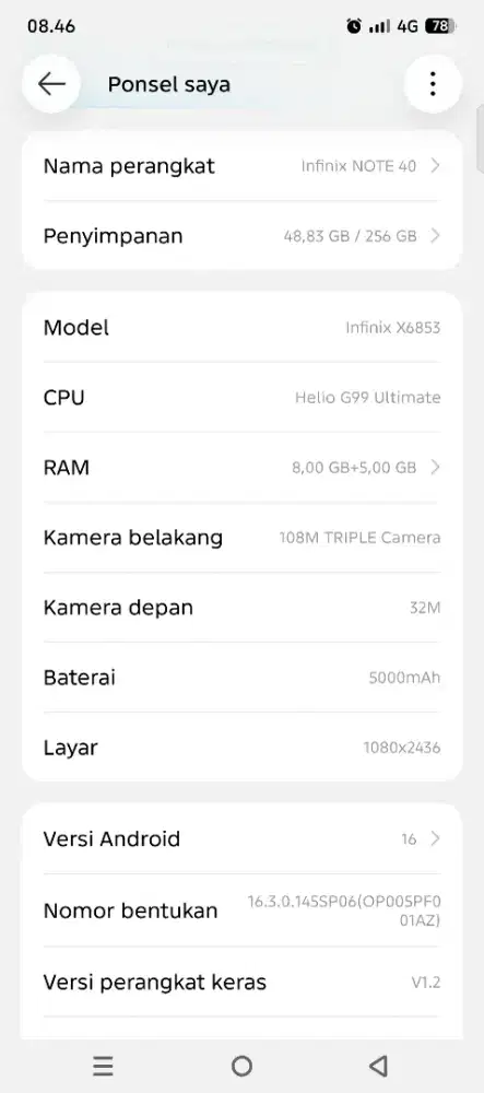 INFINIX NOTE 40