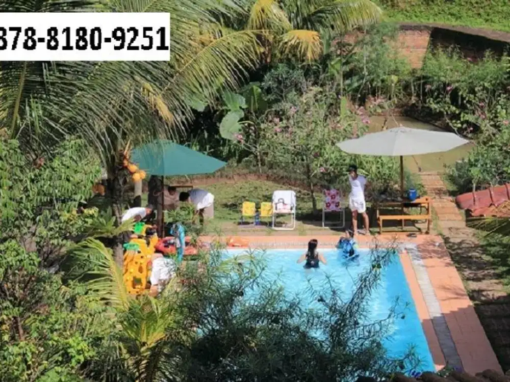 DIJUAL/DISEWA Villa dg Kolam Renang & Kolam Pancing Pribadi dkt dg Exit Tol Caringin