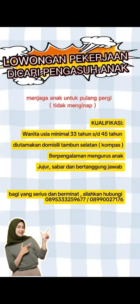 mencari pengasuh anak