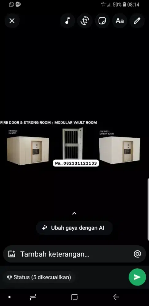 Brankas ruangan kusus modular vault