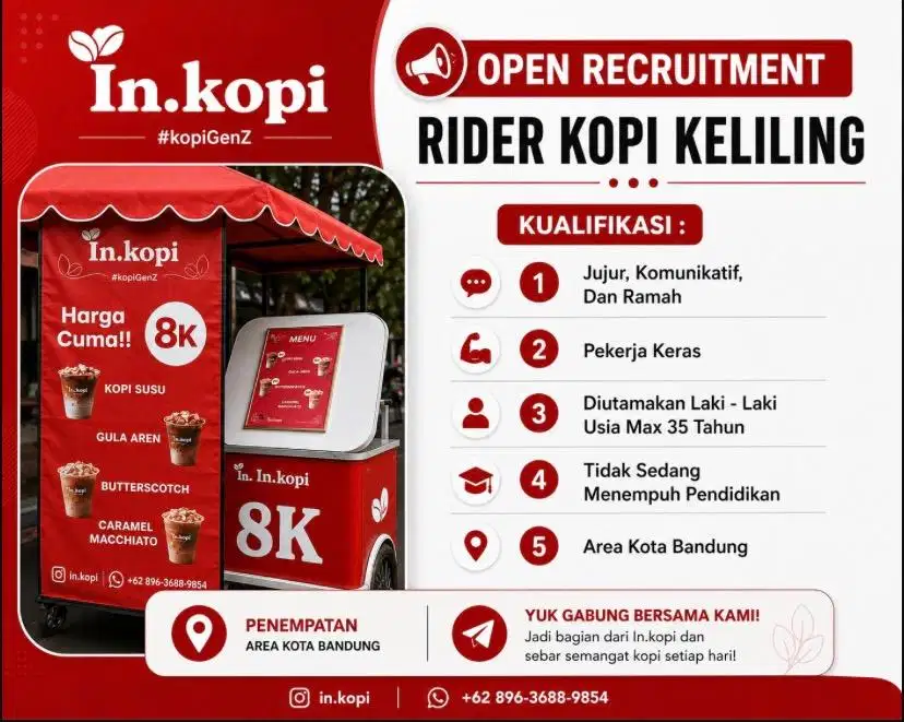 OPEN RECRUITMENT RIDER KOPI KELILING
