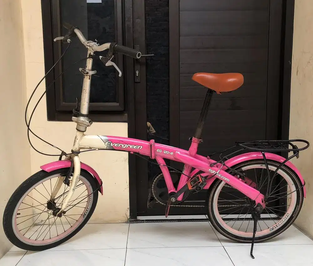 Sepeda lipat pink 20