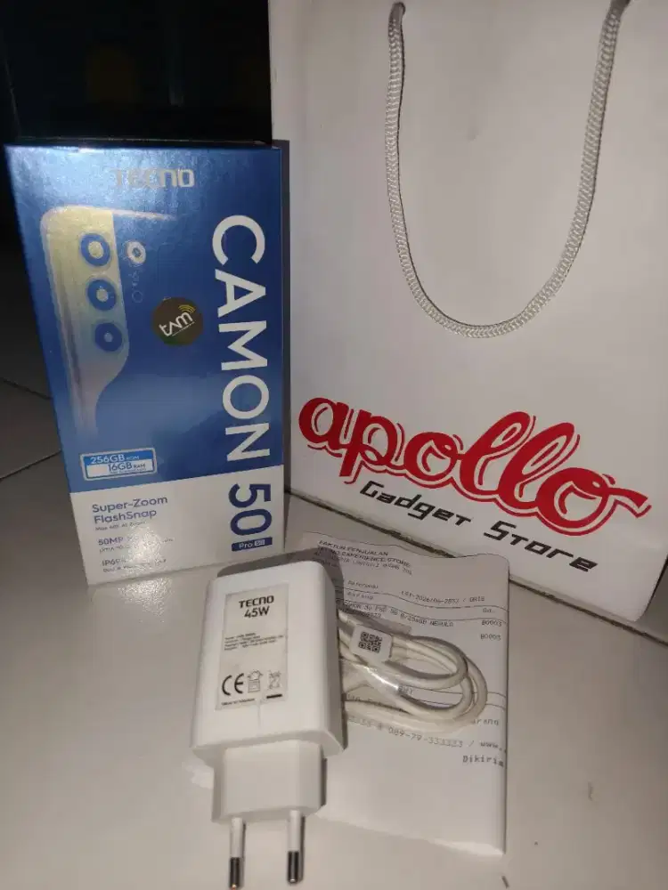 Charger original tecno 45 watt