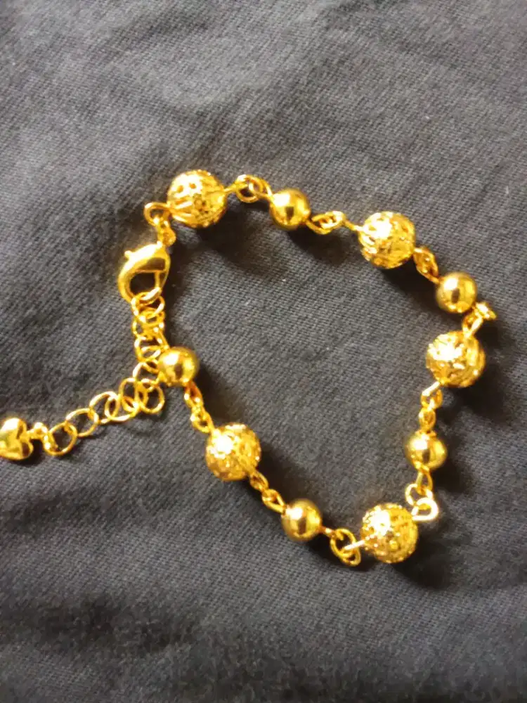 Gelang wanita model bagus lapis emas