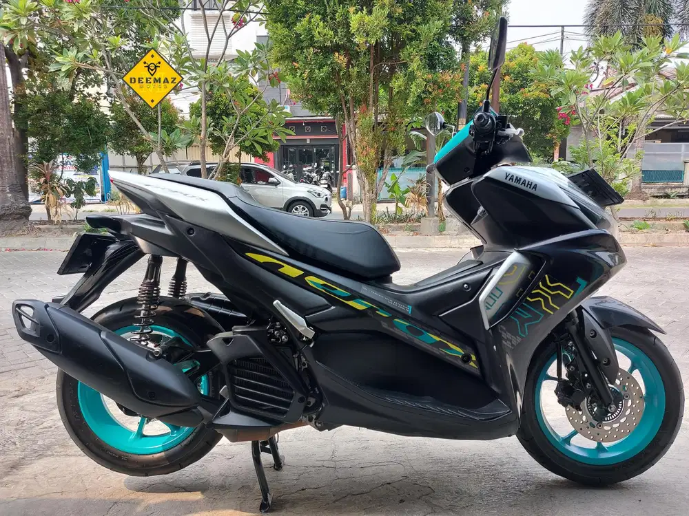 (DP 500 Rb)‼️ Aerox 155 Connected Silver Cyan 2024 Cash & Kredit