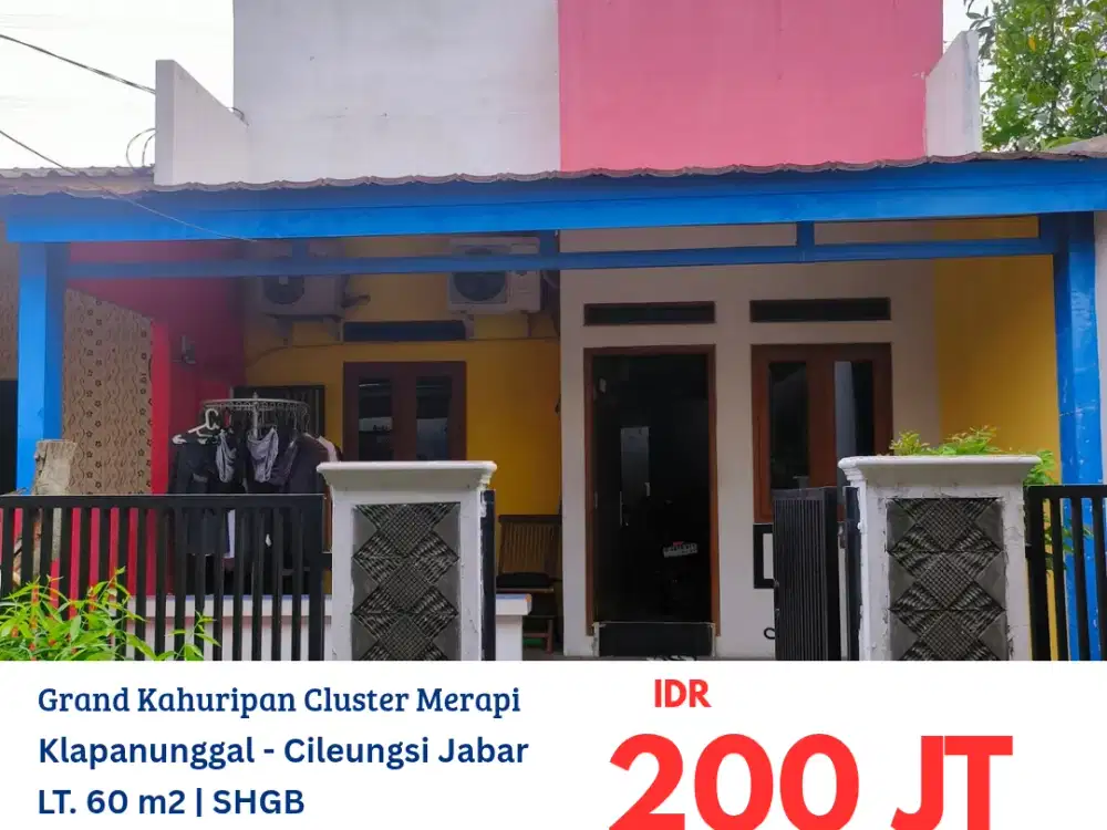 HFN0341 rumah 1 lantai SEMI FURNISH baik terawat Kuldesak di perumahan Grand Kahuripan Cluster Merapi, Klapanunggal, Cileungsi, Jawa Barat