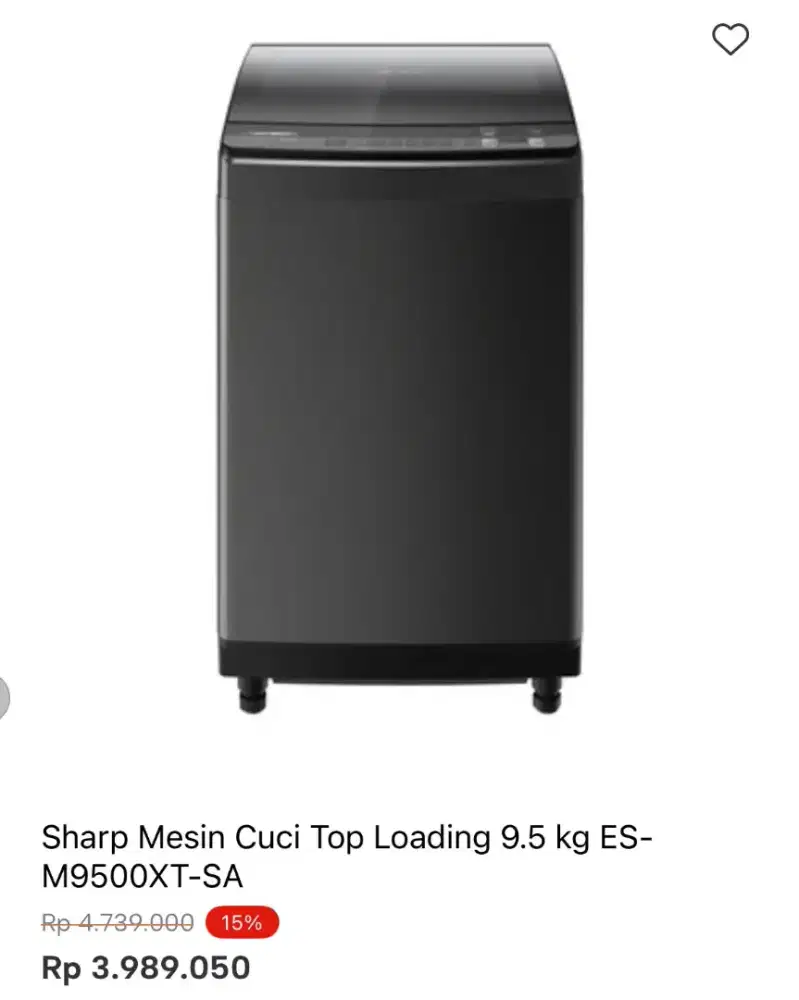 MESIN CUCI TOP LOADING 9.5KG ES-M9500XT-SA