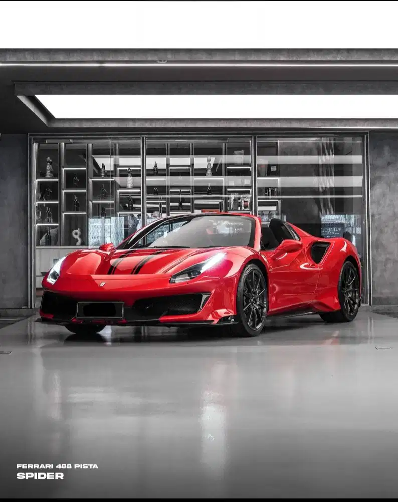 2021 FERRARI 488 PISTA SPIDER. ISTIMEWA KM 3xx Perak ANTIK Rosso Corsa