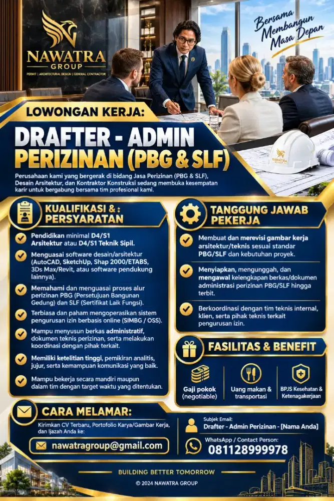 LOKER DRAFTER Sipil+ ARSITEK