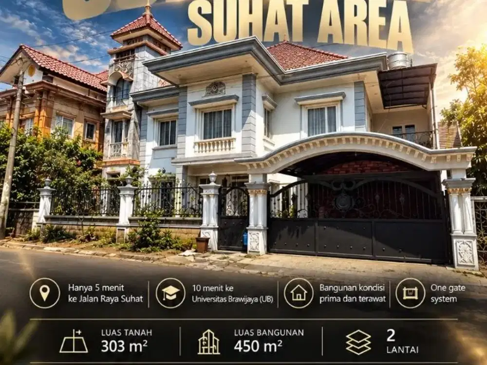 Dijual Rumah 2 Lantai Semi Furnish di Bumi Palapa Malang