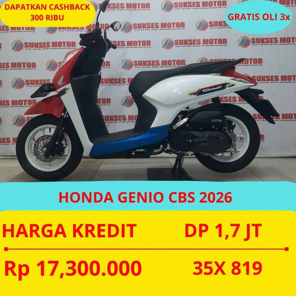 HONDA GENIO CBS 2026 DP MURAH 1,7 JUTA GUYSS
