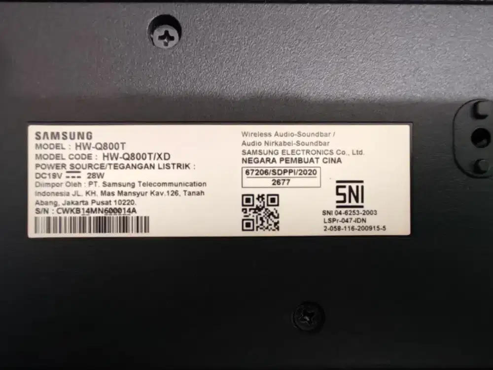 Samsung  Sound Bar HW-Q800T -Dolby Atmos  3.1.2 CH