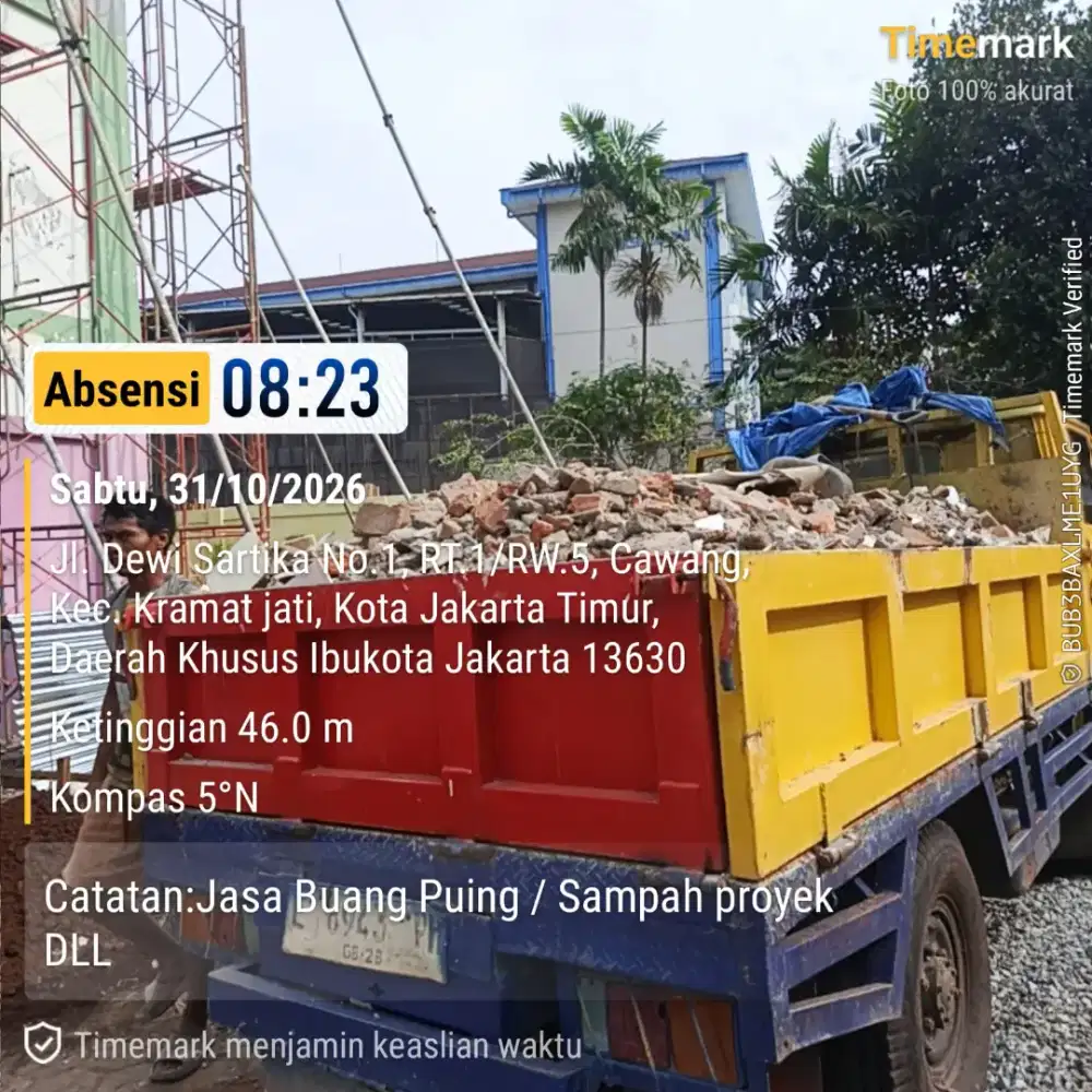 Jasa buang puing sampah proyek