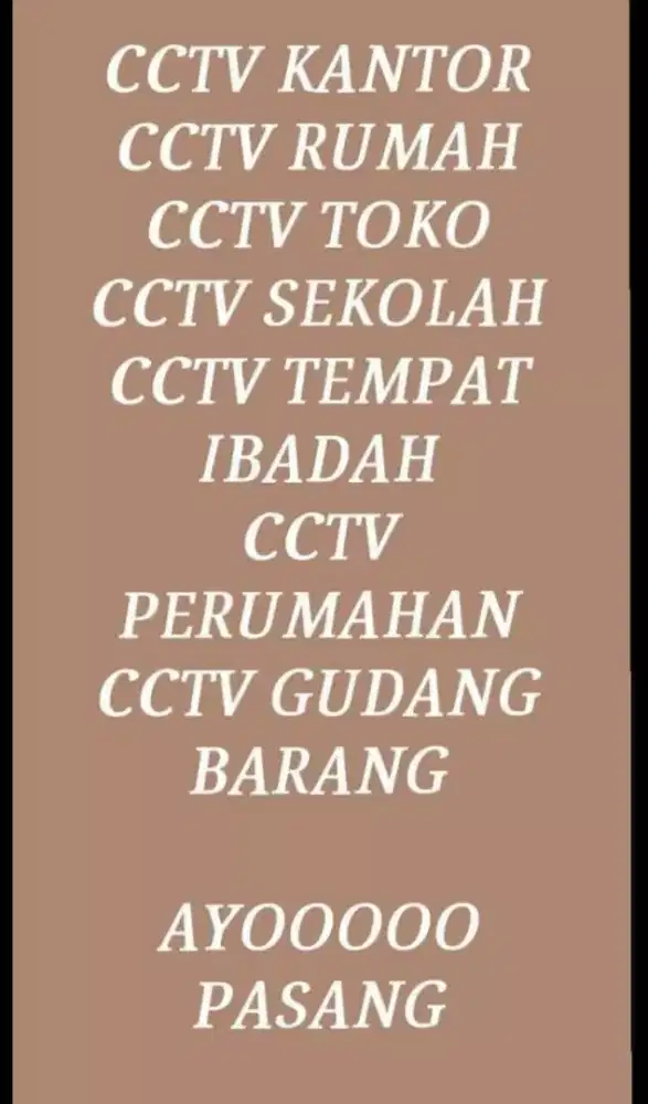 jasa pasang cctv
