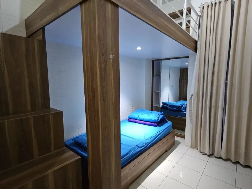 SEWA APARTEMEN DAVE DEPOK | 7 MENIT JALAN KAKI KE UI | FULL FURNISHED | DEKAT STASIUN & TOL