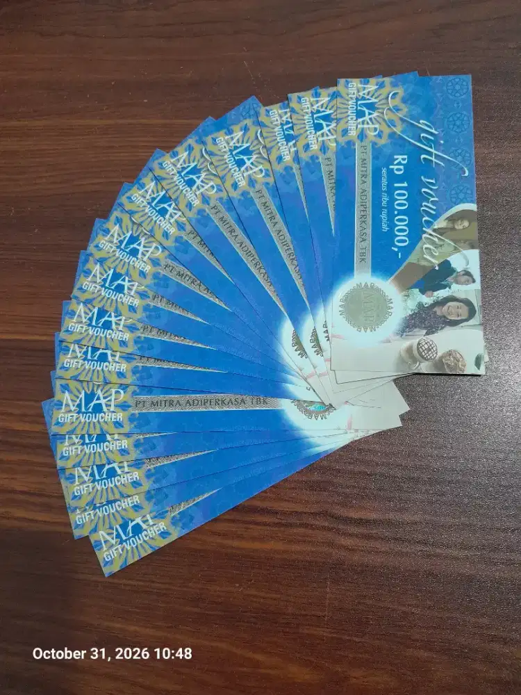Jual Voucher MAP 15 lembar (nominal 100.000)