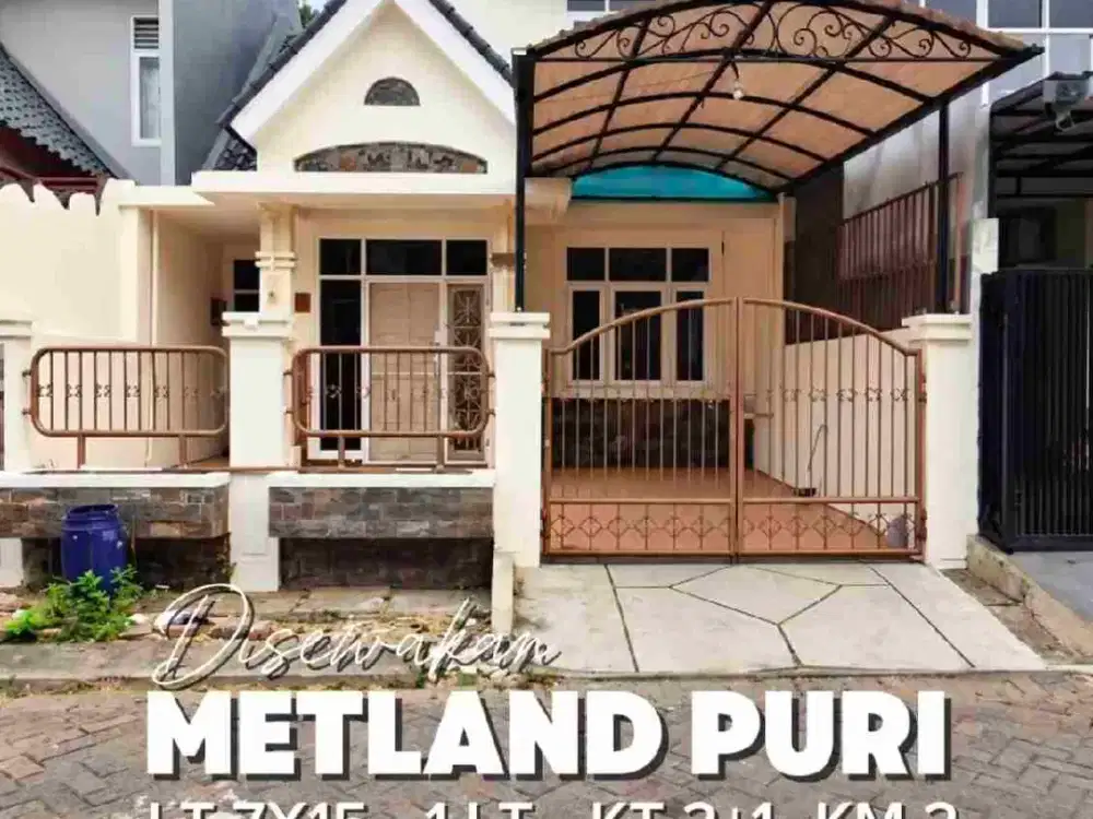 Disewakan rumah siap huni uk 7x15 metland puri