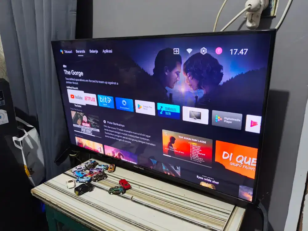 Android Tv polytron soundbar bass woofer 43inch