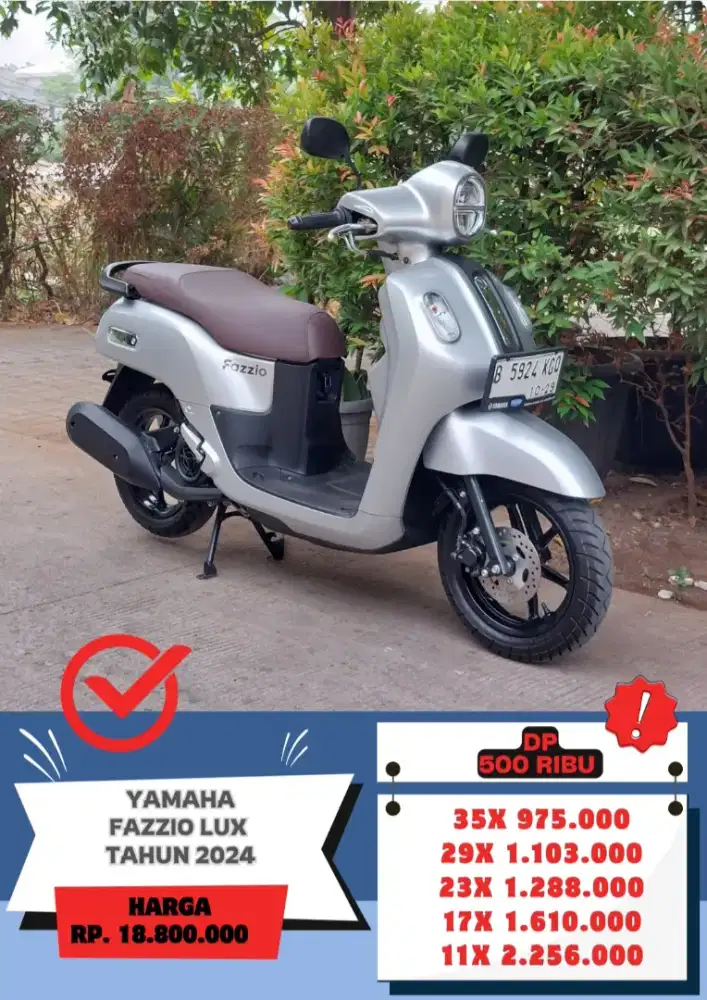 Yamaha Fazzio Lux Tahun 2024 DP 500 ribu Siap Pakai