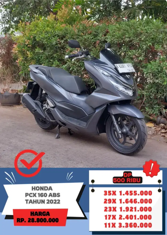 Honda PCX 160 ABS Tahun 2022 DP 500Ribu Siap Pakai