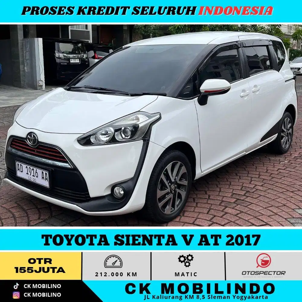 TOYOTA SIENTA V AT 2017 PUTIH PEMAKAIAN 2018 KREDIT MURAH