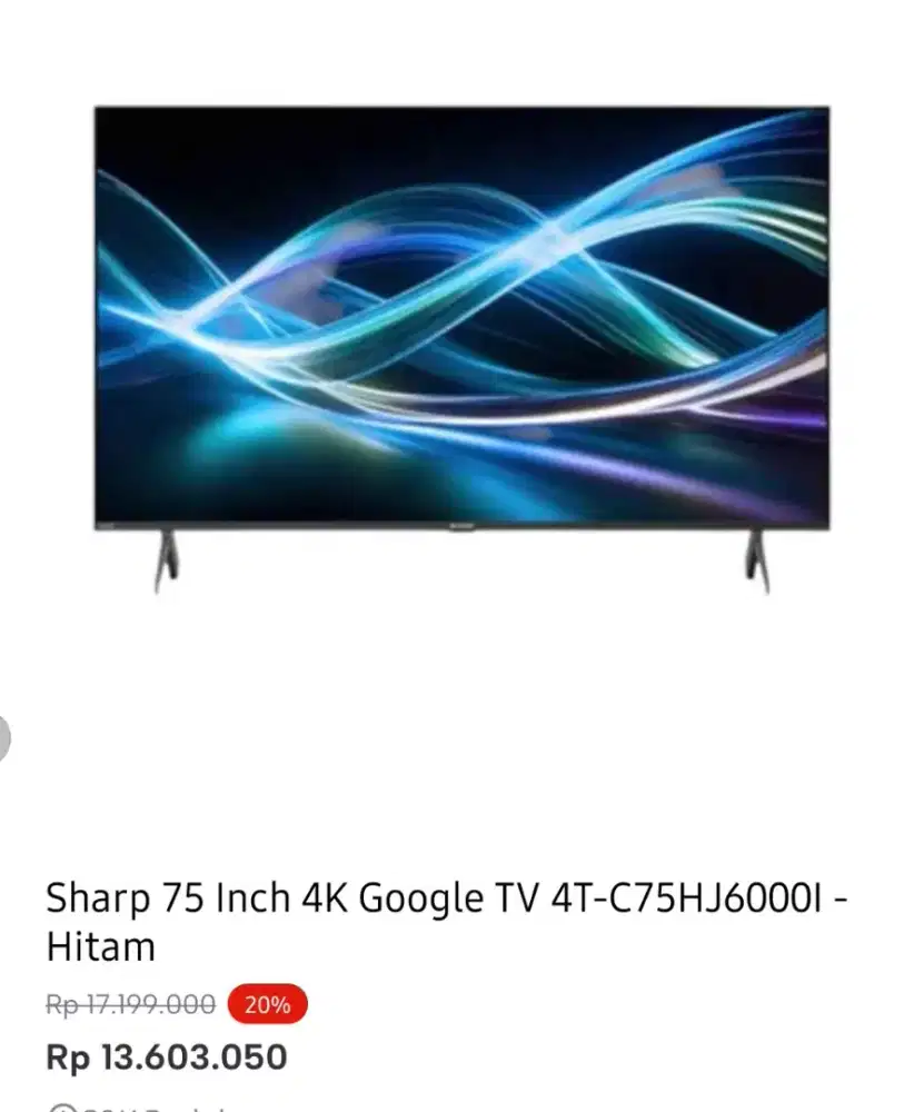 SHARP GOOGLE TV 4K 75 INCI