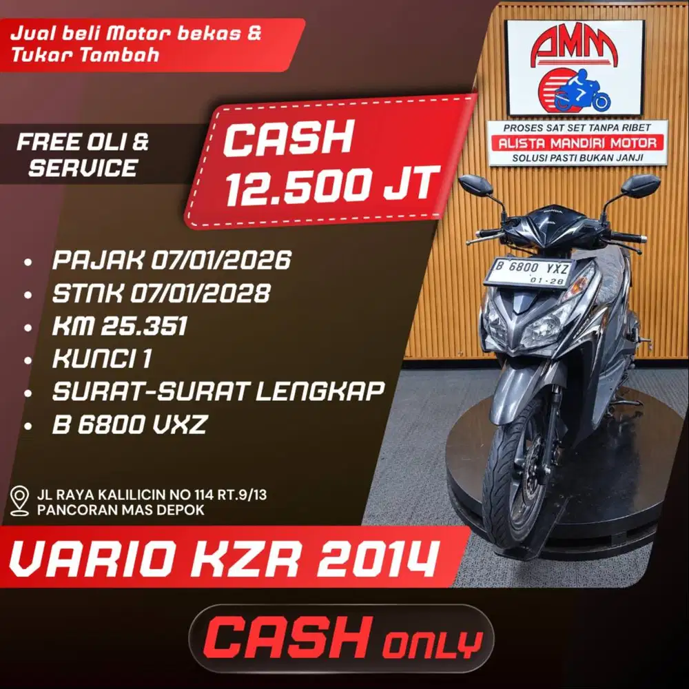 VARIO KZR 2014 PAJAK OFF BISA TRADE IN/BAYAR PAKAI CC/PAYLATER