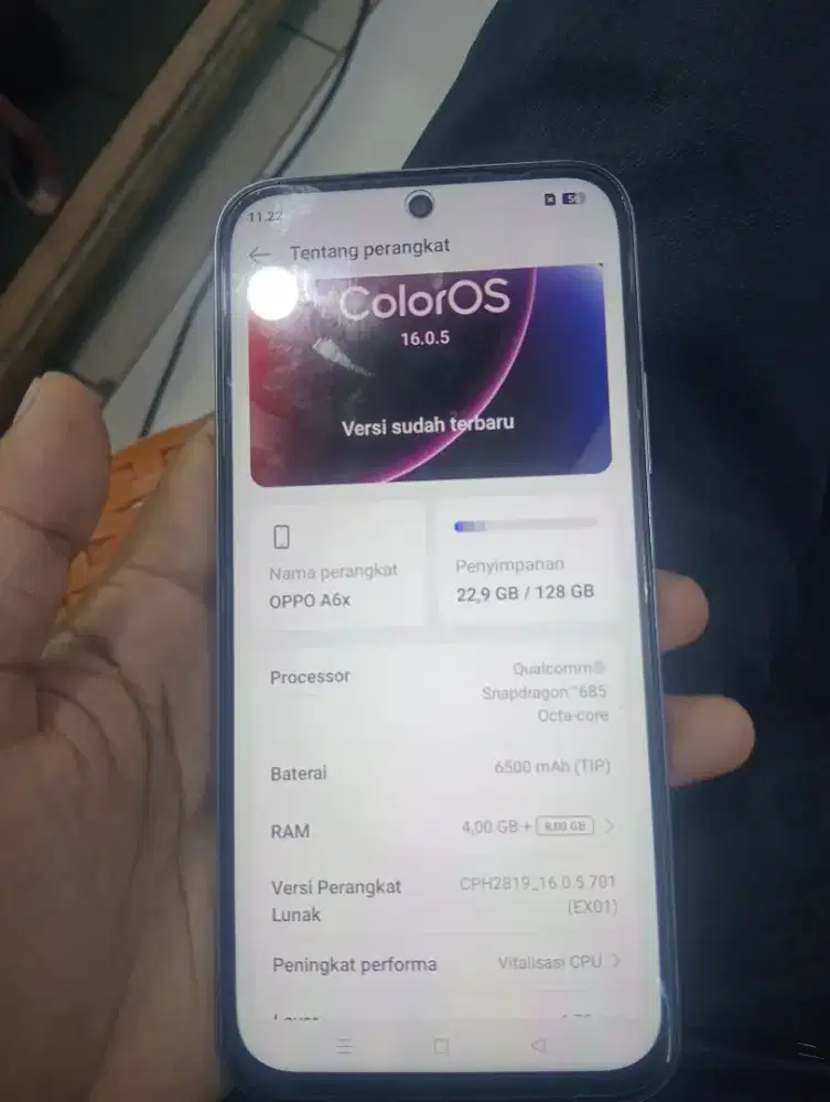 Oppo a6x ram 4/128