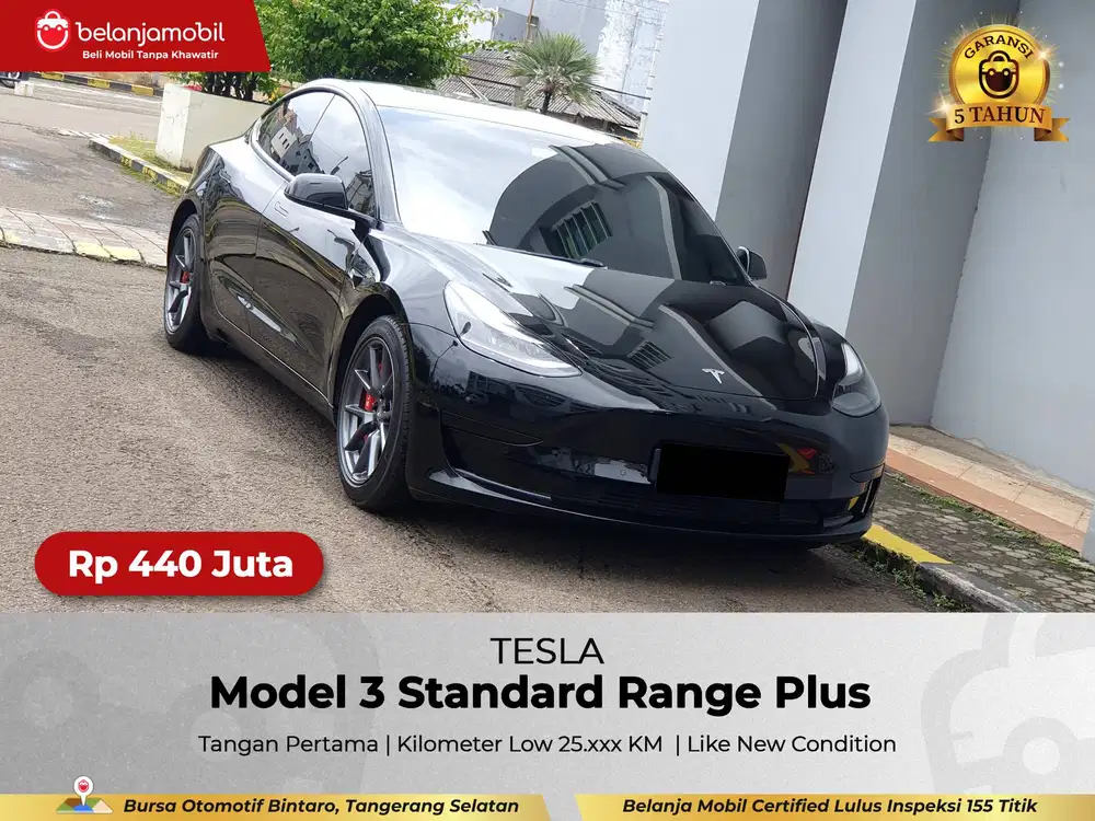 [GARANSI 5THN LOW KM] Tesla Model 3 Standard Range Plus 2020/2021/2022