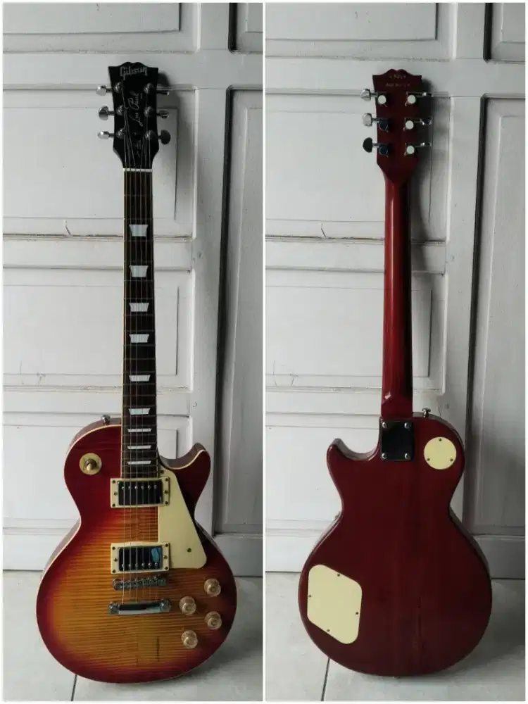 gitar elektrik custom gibson lespaul berkualitas mantap siap pakai net