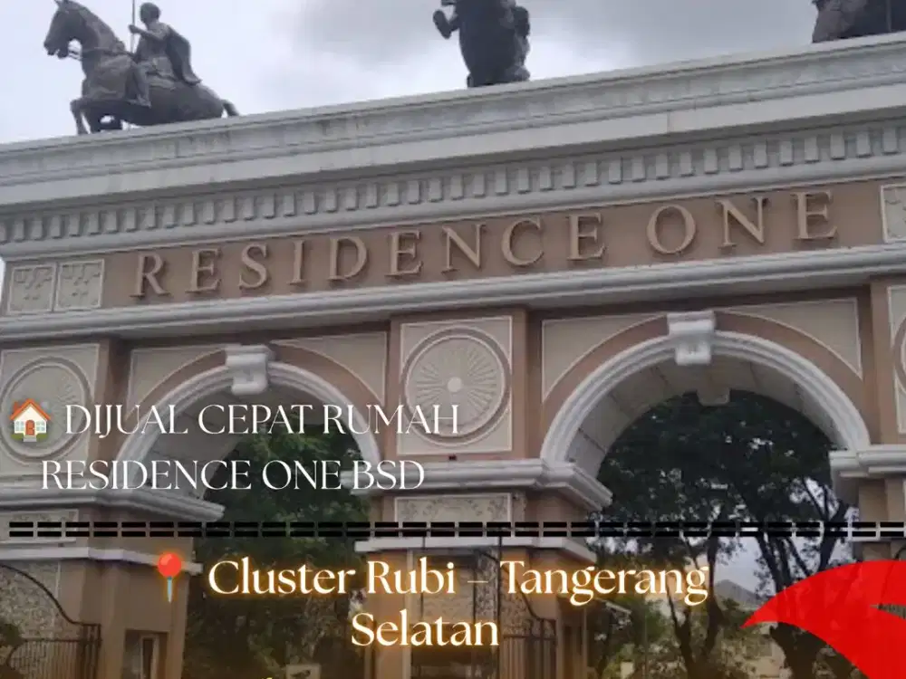 Dijual Cepat Rumah Residence One BSD, Cluster Rubi – Tangerang Selatan