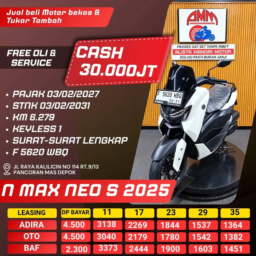 N MAX NEO S 2025 BISA KREDIT/TUKER TAMBAH/PAKAI CC/PAYLATER