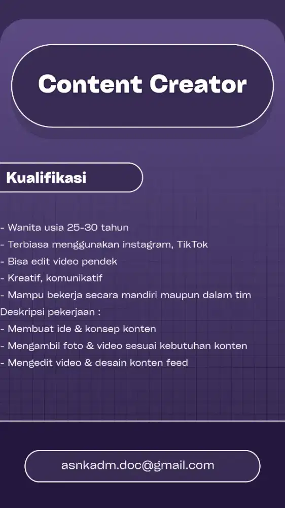 Lowongan Content Creator