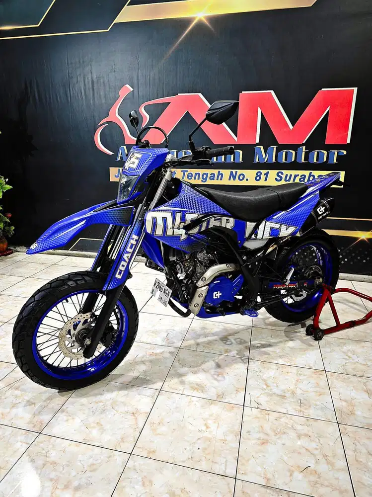 Yamaha WR 155cc super moto blue glossy keren th 2021. Anugerah motor