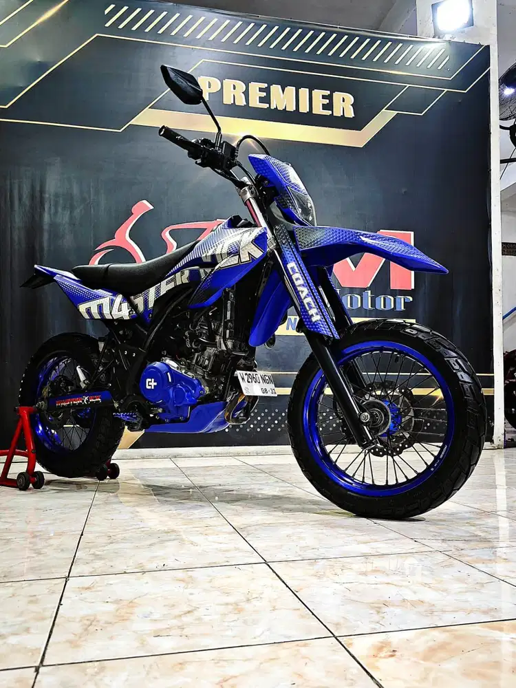 Yamaha WR 155cc super moto blue glossy keren th 2021. Anugerah motor