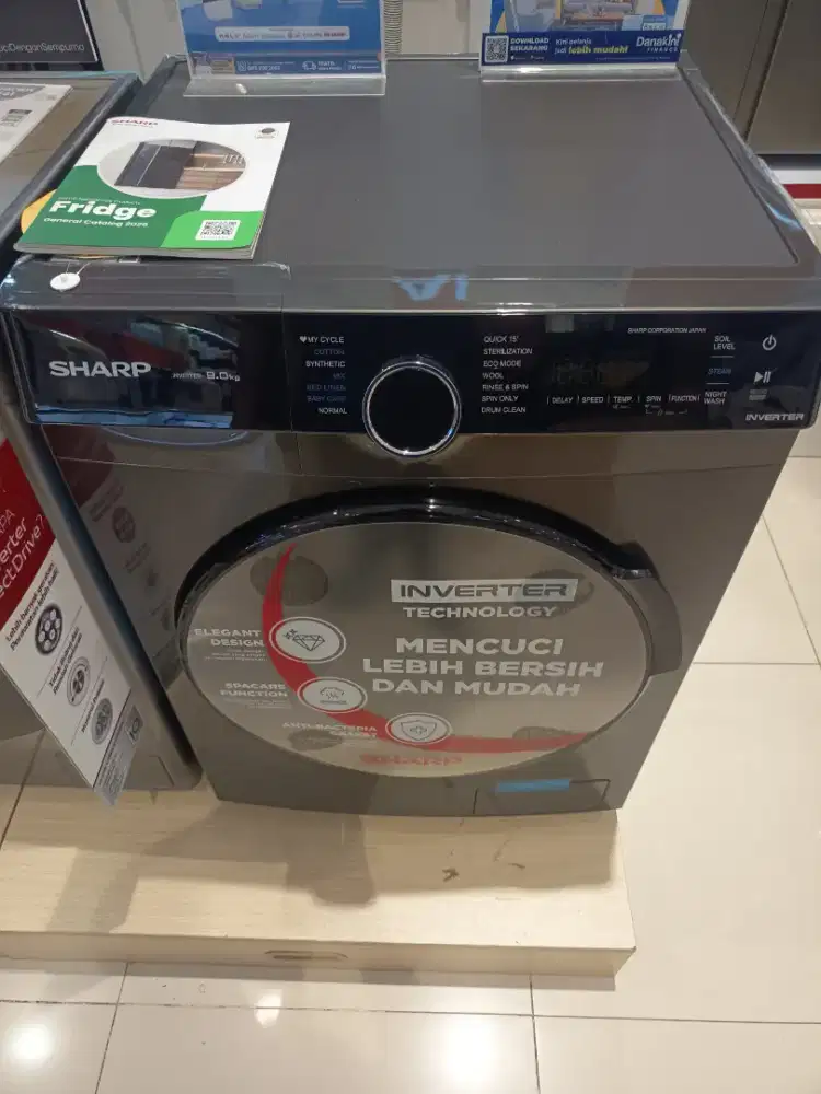 MESIN CUCI FRONT LOAD SHARP (ES-FL1490MSX)
