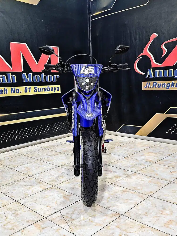 Yamaha WR 155cc super moto blue gloosy th 2021. Anugerah motor rungkut