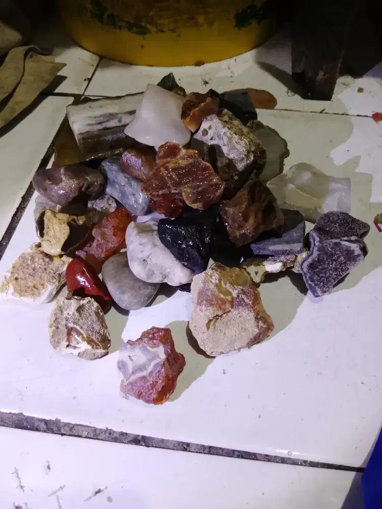 bahan batu akik campur