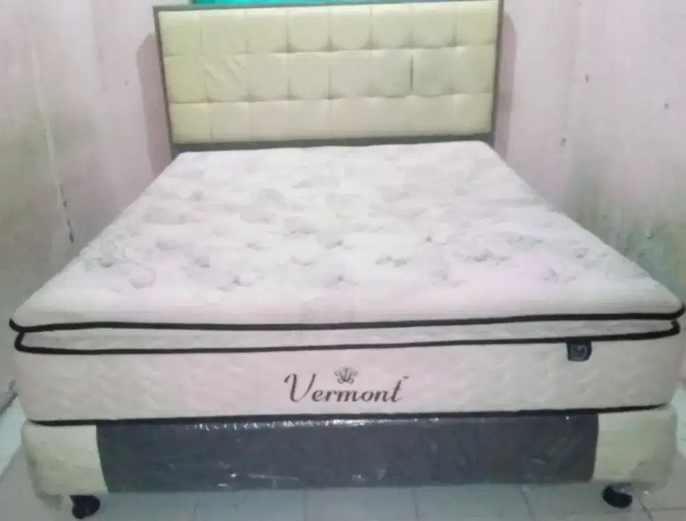 Kasur Springbed Dengan Dipan Merk Vermont Ukuran 160x200