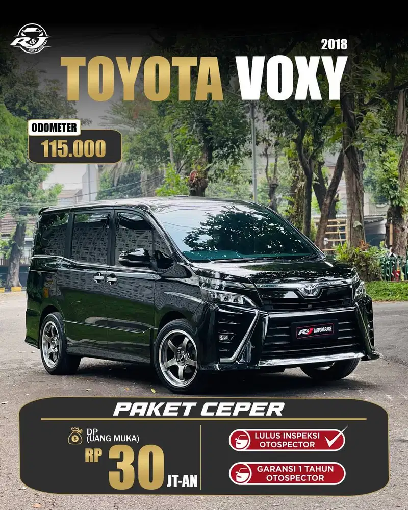 CUKUP DP 30JT! TOYOTA VOXY 2018 PAJAK PANJANG