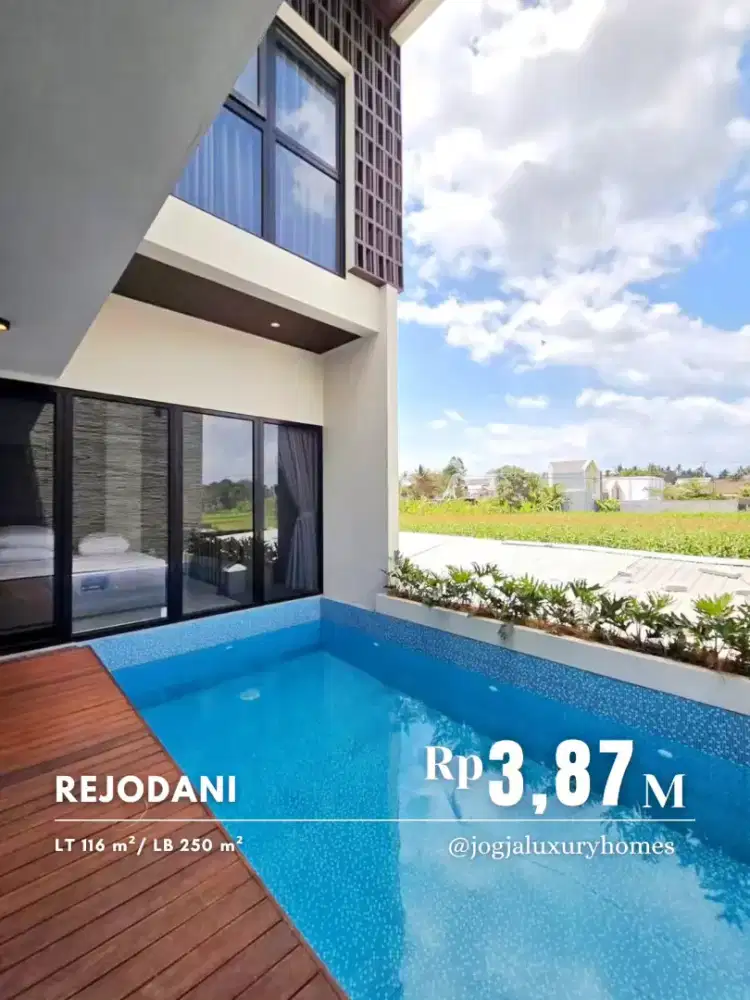Dijual Villa 3 Lantai View Merapi dekat Jalan Palagan