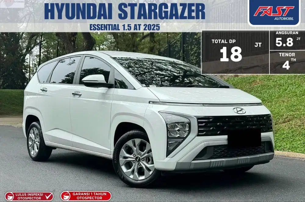 LOW KM.3RB GARANSI 1TH DP 18JT  HYUNDAI STARGAZER ESSENTIAL 2025 1.5AT