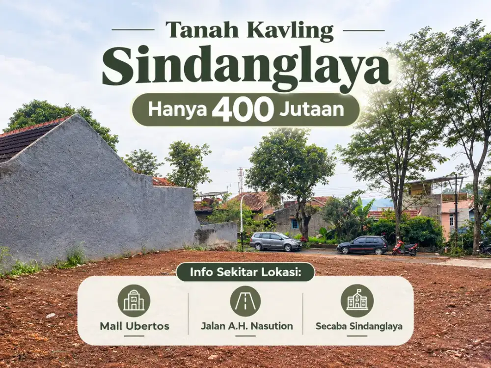 Tanah Kavling Sindanglaya, Dekat Ubertos - 400 Jutaan