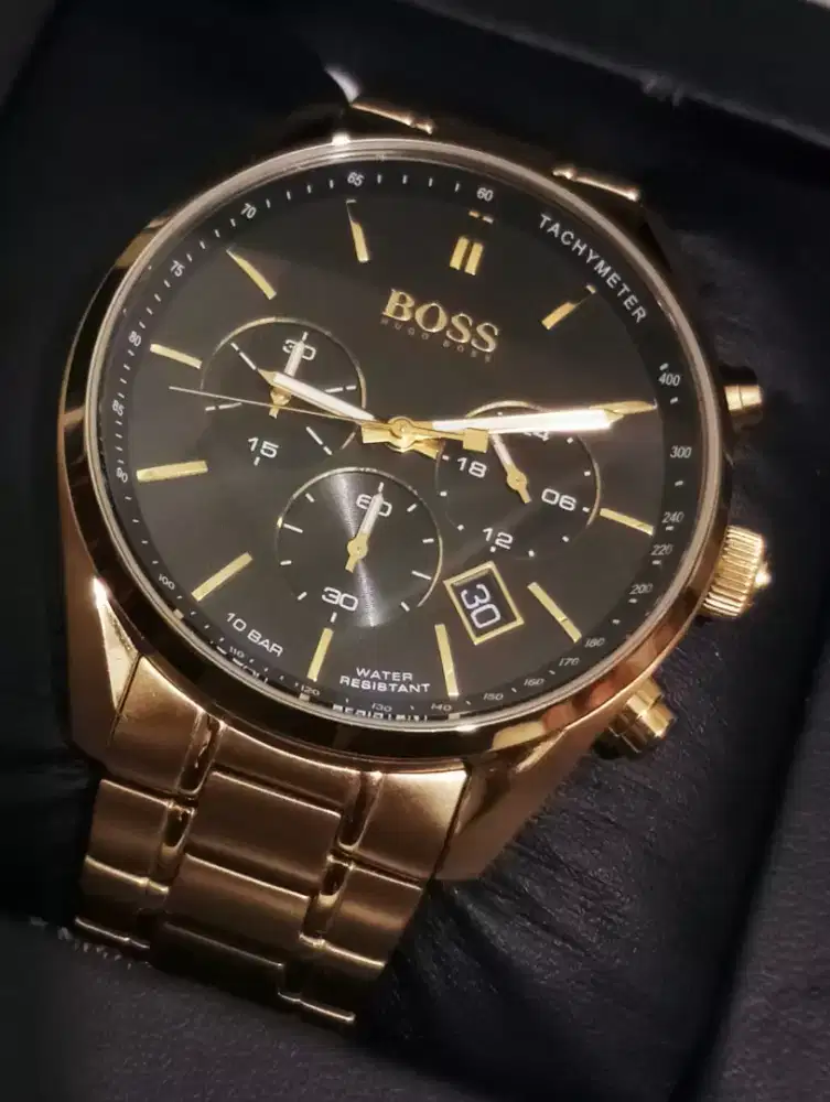 Hugo Boss Jam Pria Ori Likenew Fullset Lv Hermes Harley Gucci Rolex
