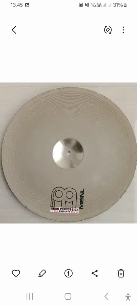 Jual Cymbal 20 inci STERING MEINL made in German