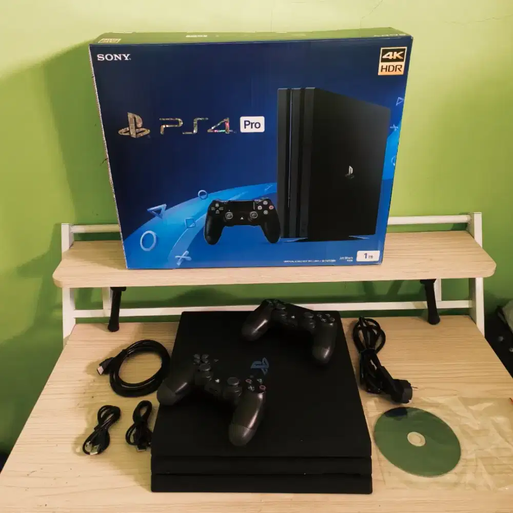 Ps4 pro 11 disc 1tb 2 stik console sony playstation ps 4 full games
