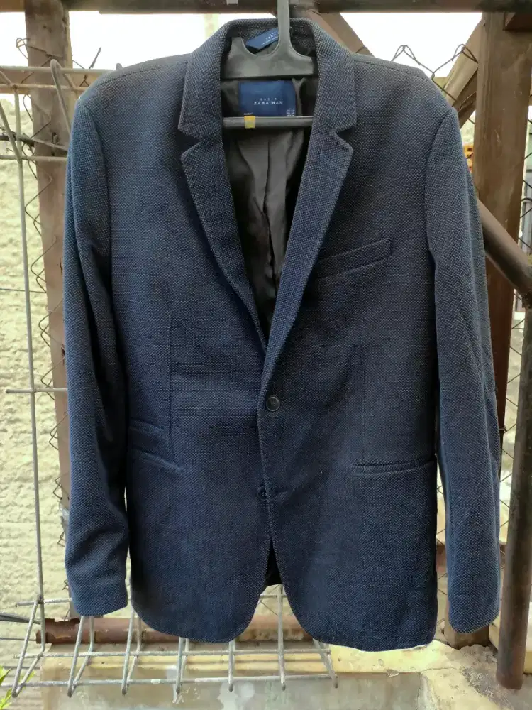 Jas Pria Zara Basic Navy
