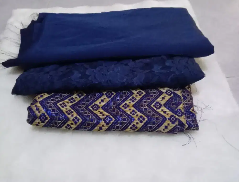 Bahan kebaya satu set navy
