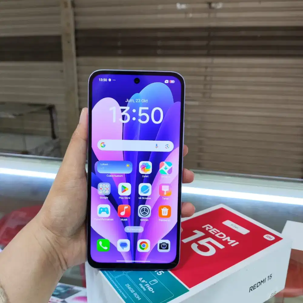 Second redmi 15 ram 8/256 perlengkapan fullset pemakaian 4 bulan